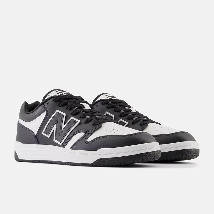 New Balance Unisex BB480LBA White Black - Orleans Shoe Co.