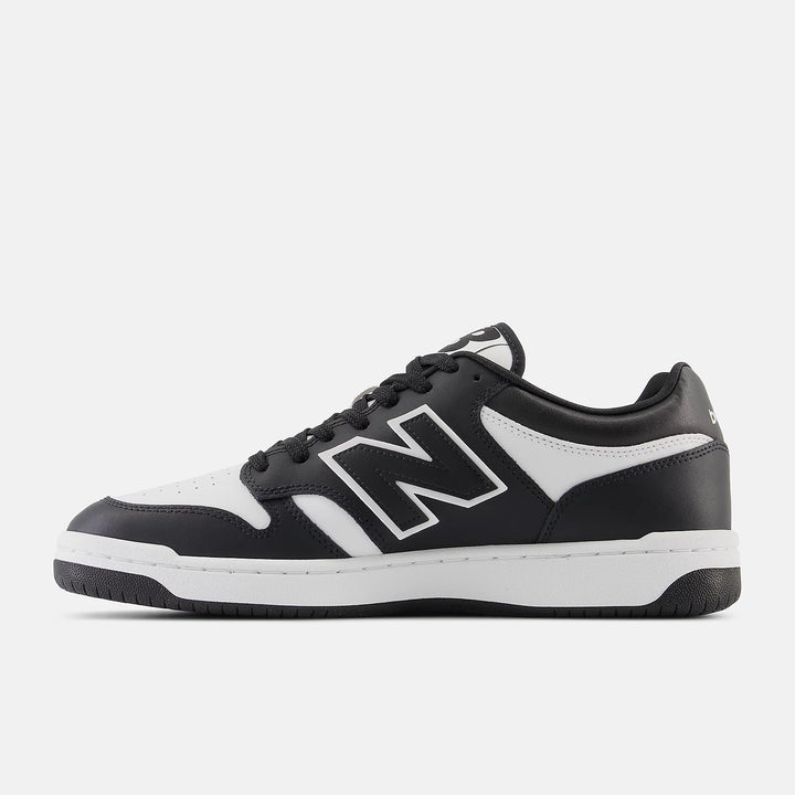New Balance Unisex BB480LBA White Black - Orleans Shoe Co.