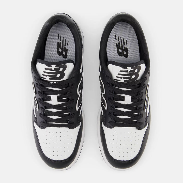 New Balance Unisex BB480LBA White Black - Orleans Shoe Co.