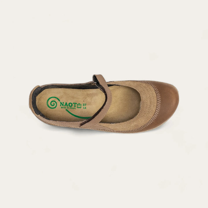 Naot Women's Kirei Almond Suede Bark Nubuck Soft Stone Leather - Orleans Shoe Co.