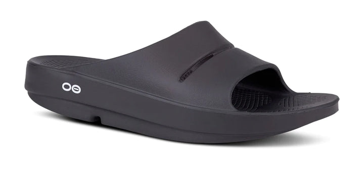 OOfos Unisex OOahh Black - Orleans Shoe Co.