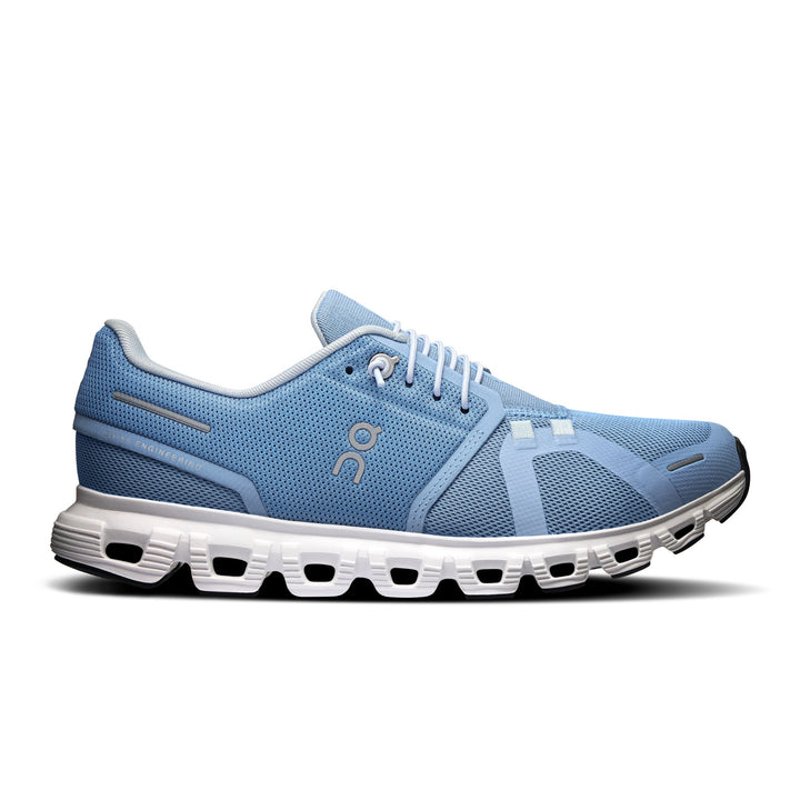 On Women's Cloud 6 Chambray White - Orleans Shoe Co.