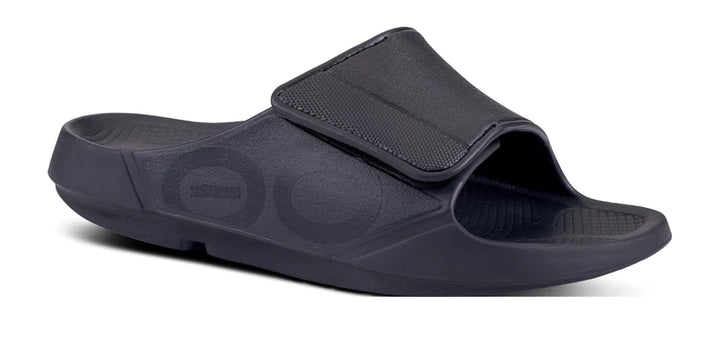 OOfos Unisex OOahh Sport Flex Matte Black - Orleans Shoe Co.