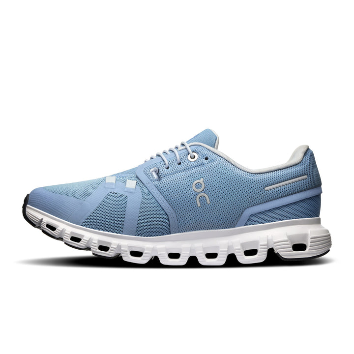 On Women's Cloud 6 Chambray White - Orleans Shoe Co.
