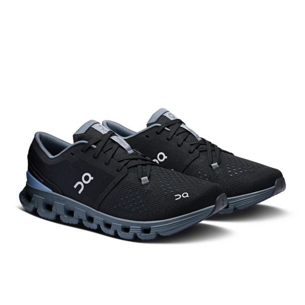 On Men's Cloud X 4 Black Chambray - Orleans Shoe Co.