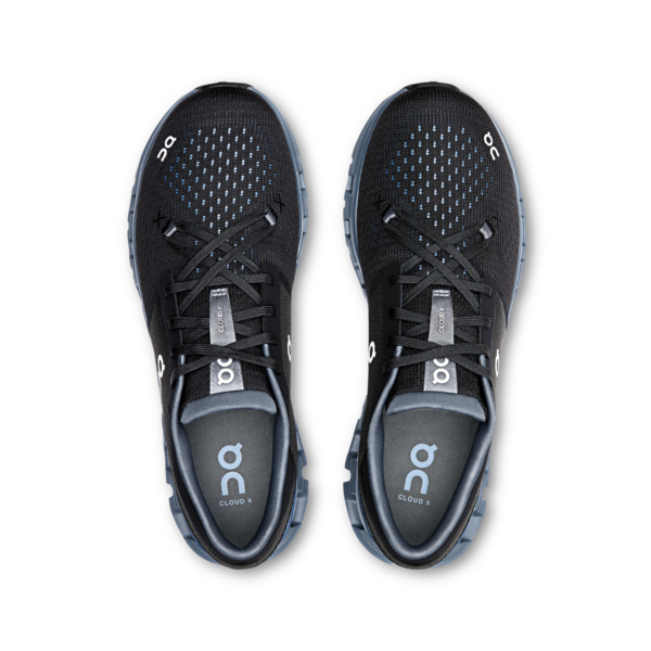 On Men's Cloud X 4 Black Chambray - Orleans Shoe Co.