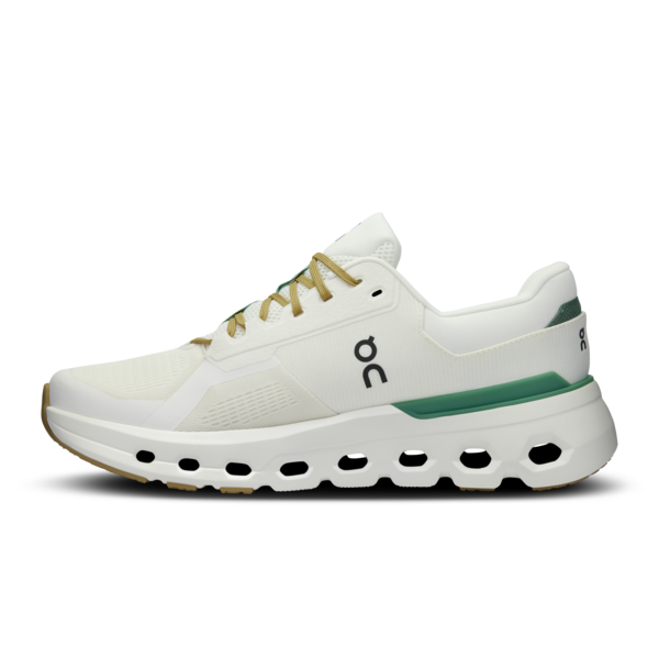 On Women's Cloudrunner 2 White Green - Orleans Shoe Co.
