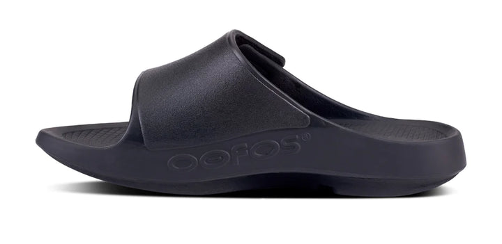 OOfos Unisex OOahh Sport Flex Matte Black - Orleans Shoe Co.