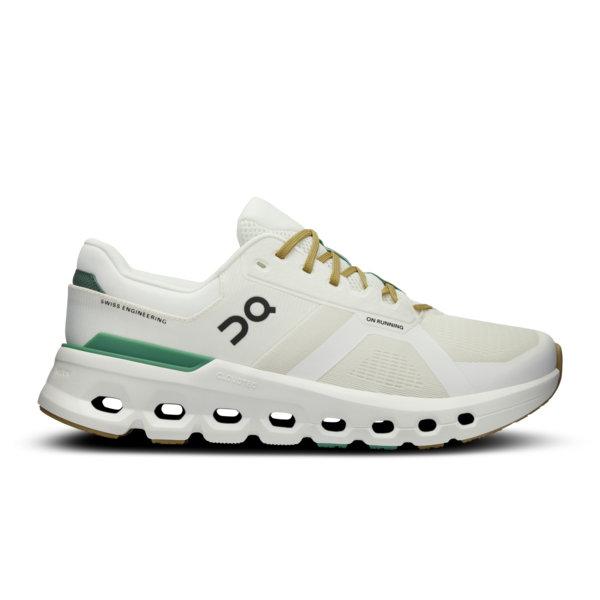 On Men's Cloudrunner 2 White Green - Orleans Shoe Co.