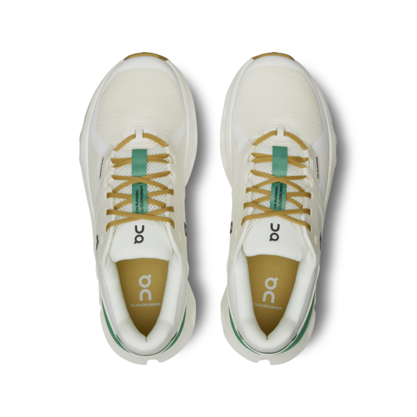On Women's Cloudrunner 2 White Green - Orleans Shoe Co.