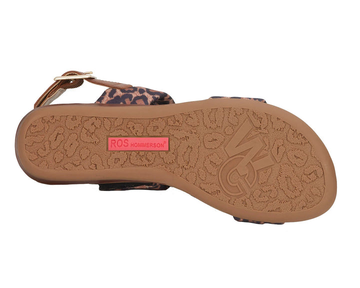 Ros Hommerson Women's Cabana Leopard Fabric Luggage Atanado Leather - Orleans Shoe Co.