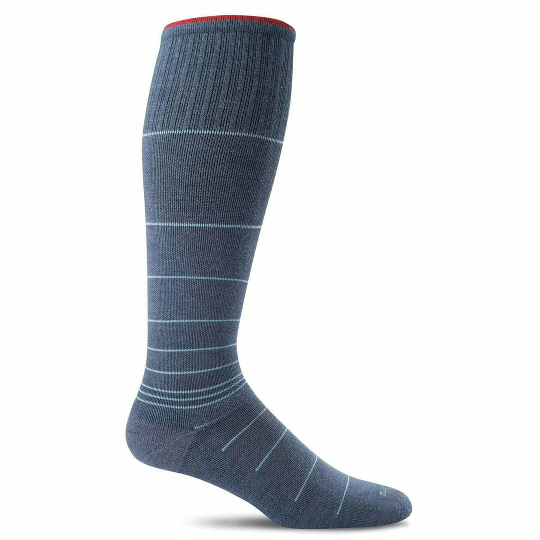 SockWell Men's Circulator Moderate Graduated Compression Socks Denim - Orleans Shoe Co.