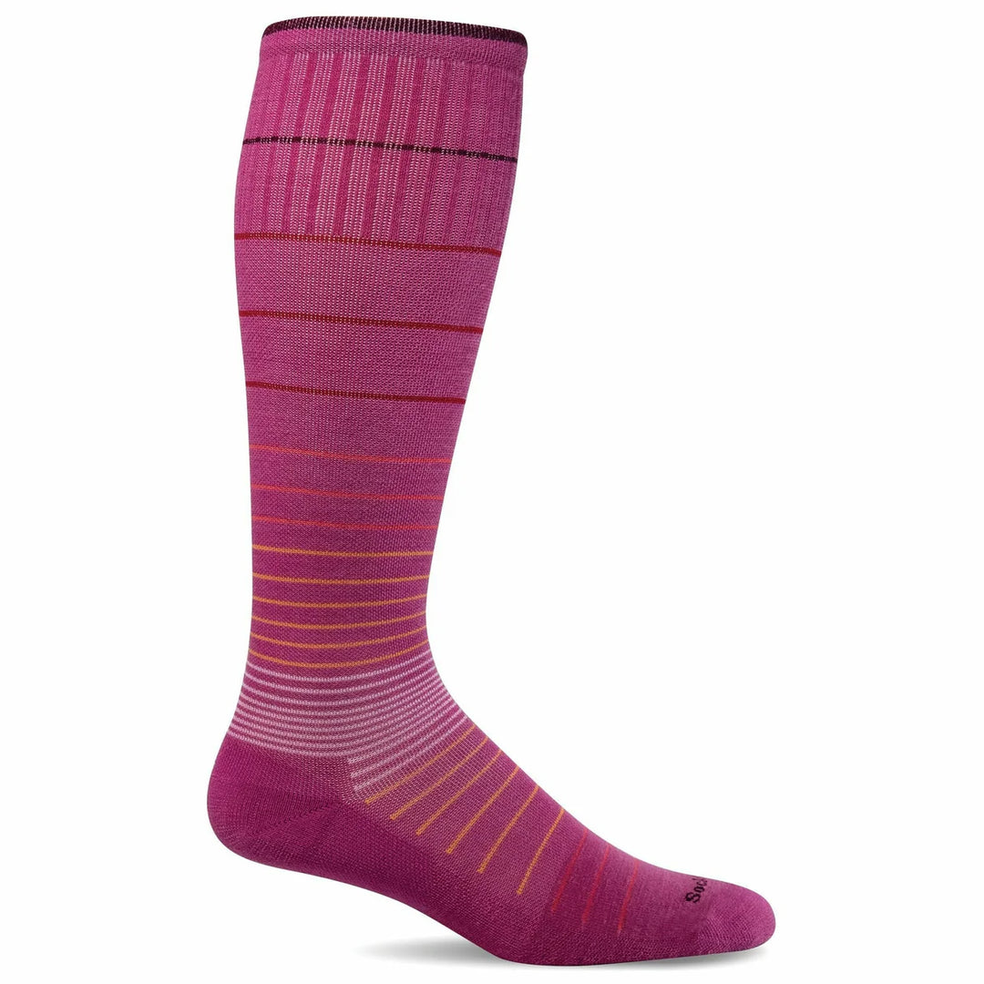 SockWell Women's Circulator Moderate Graduated Compression Socks Raspberry - Orleans Shoe Co.