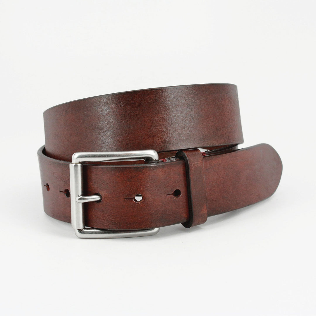 Torino Hand Burnished Bridle Leather Casual Belt Brown 52991