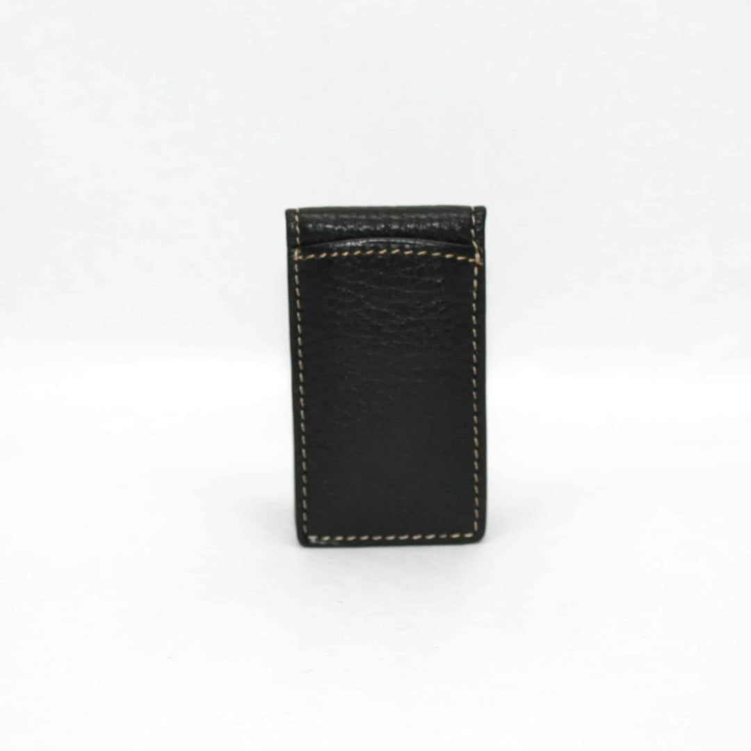 Torino Tumbled Glove Magnetic Money Clip Black - Orleans Shoe Co.