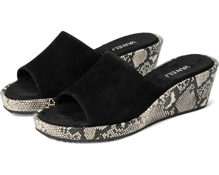 Vaneli Women's Calla Black Suede - Orleans Shoe Co.