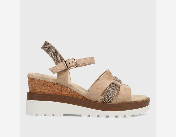 Vaneli Women's Caitlin Nude Suede - Orleans Shoe Co.