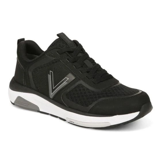 Vionic Women’s Walk Strider Black Charcoal Sneaker - Orleans Shoe Co.