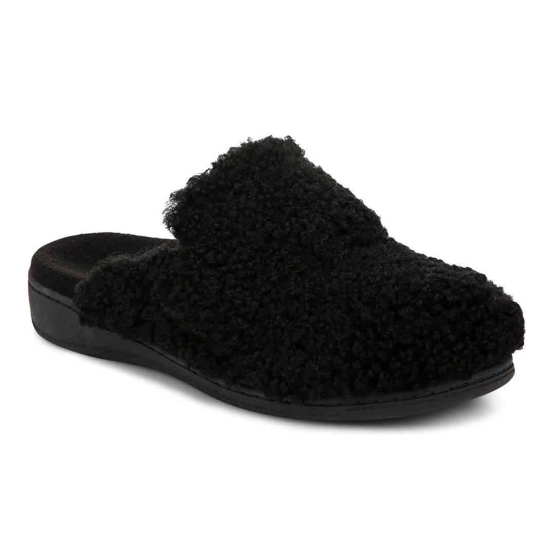 Vionic Women's Gemma II Black Shearling - Orleans Shoe Co.