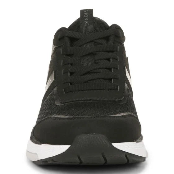 Vionic Women’s Walk Strider Black Charcoal Sneaker - Orleans Shoe Co.