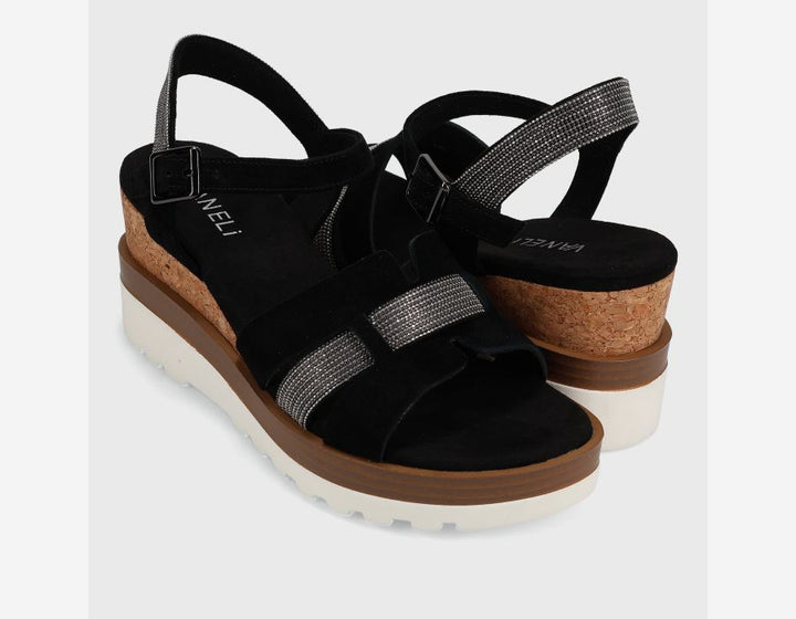 Vaneli Women's Caitlin Black Suede - Orleans Shoe Co.