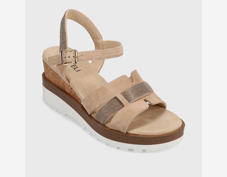 Vaneli Women's Caitlin Nude Suede - Orleans Shoe Co.
