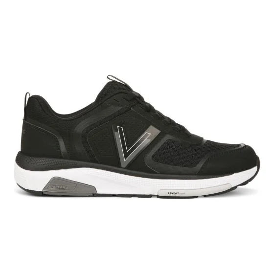 Vionic Women’s Walk Strider Black Charcoal Sneaker - Orleans Shoe Co.