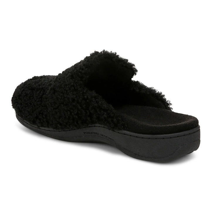 Vionic Women's Gemma II Black Shearling - Orleans Shoe Co.