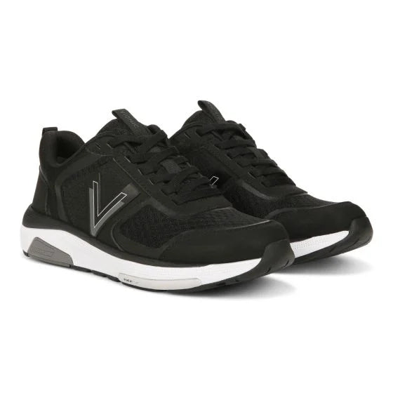 Vionic Women’s Walk Strider Black Charcoal Sneaker - Orleans Shoe Co.