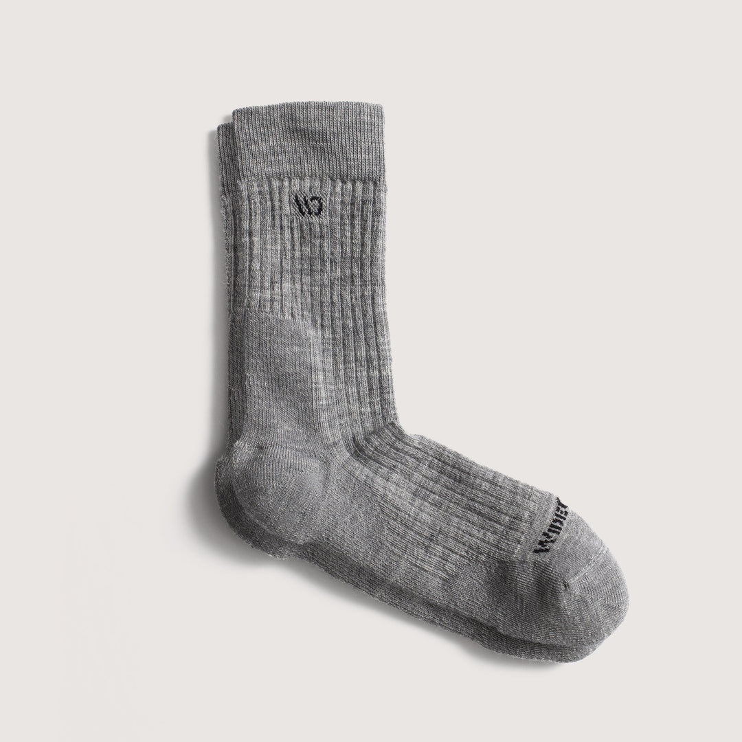 Wide Open Men’s Micro Crew Wide Sock Light Gray - Orleans Shoe Co.