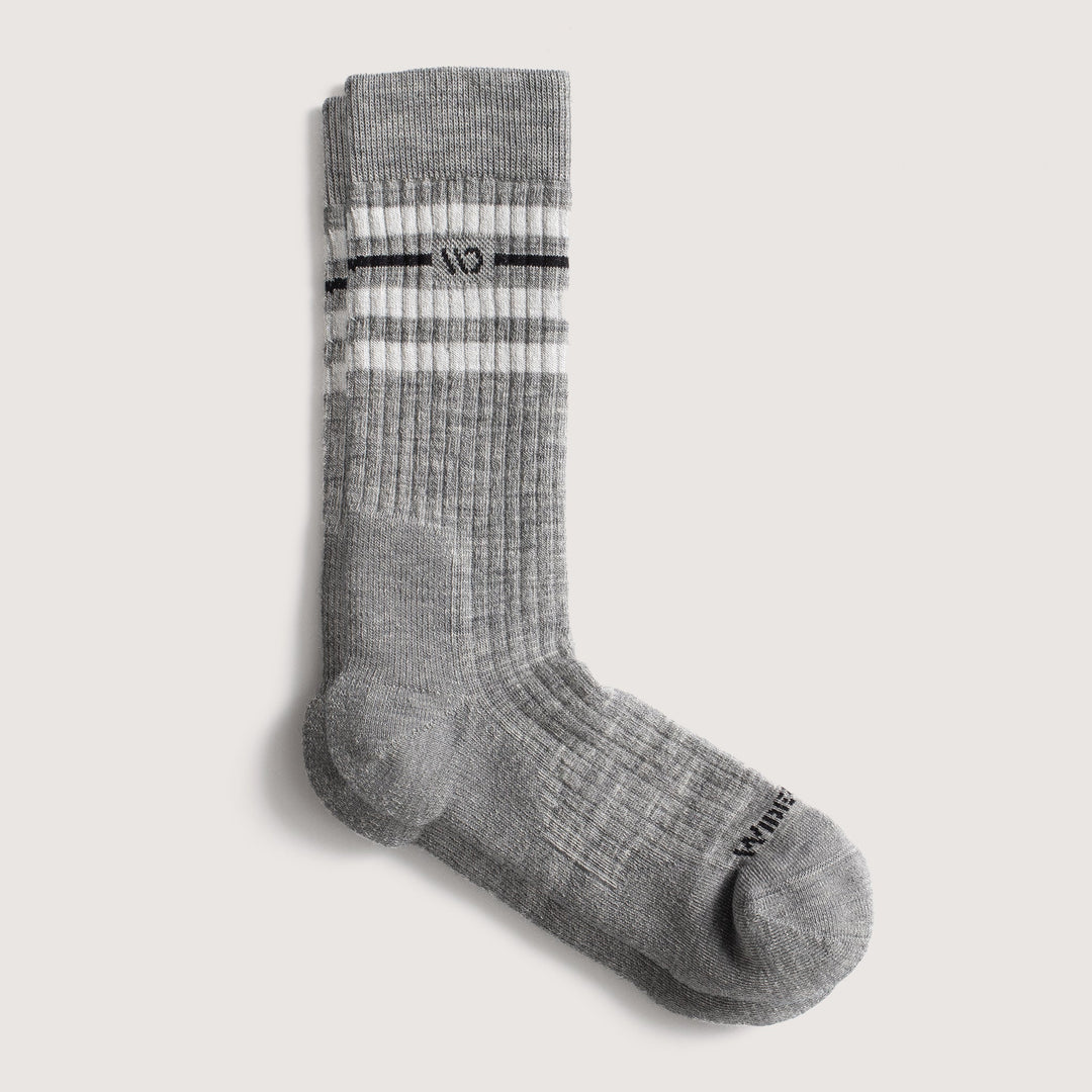 Wide Open Men’s Crew Wide Sock Light Gray - Orleans Shoe Co.