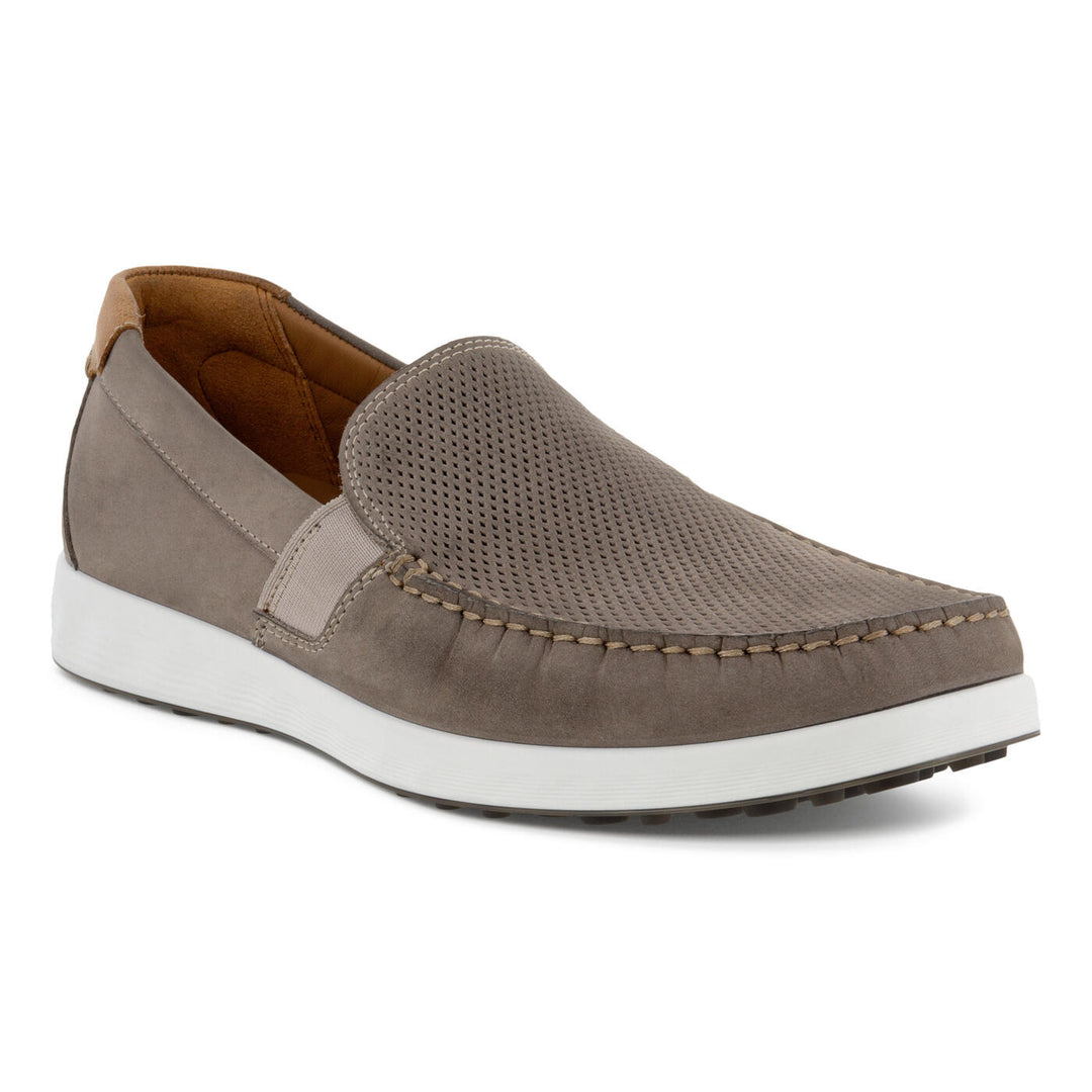 Ecco Men’s Lite Moc Slip On Warm Grey Cognac 54050458267 - Orleans Shoe Co.