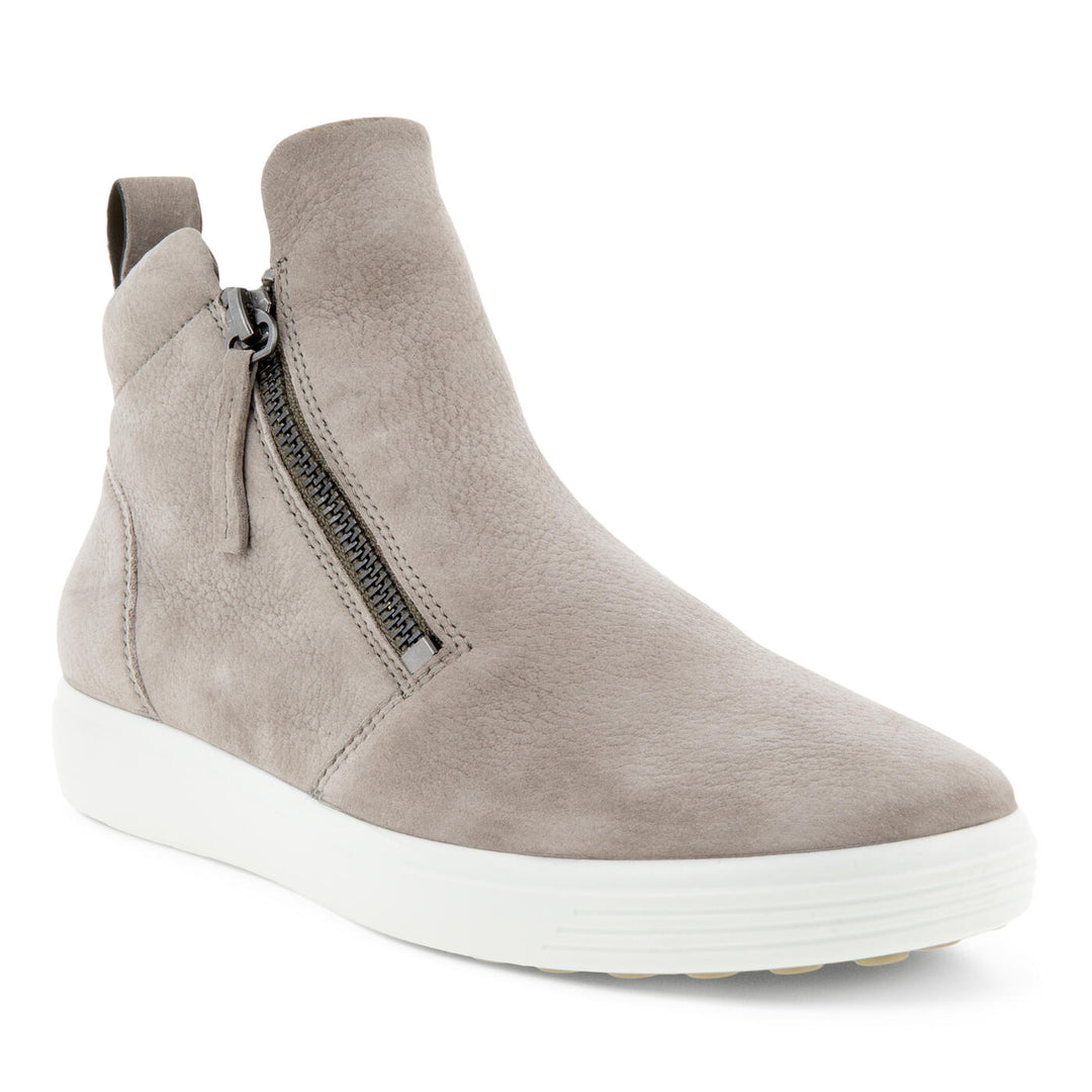 Women's Ecco Soft 7 Zip Boot Warm Grey - Orleans Shoe Co.