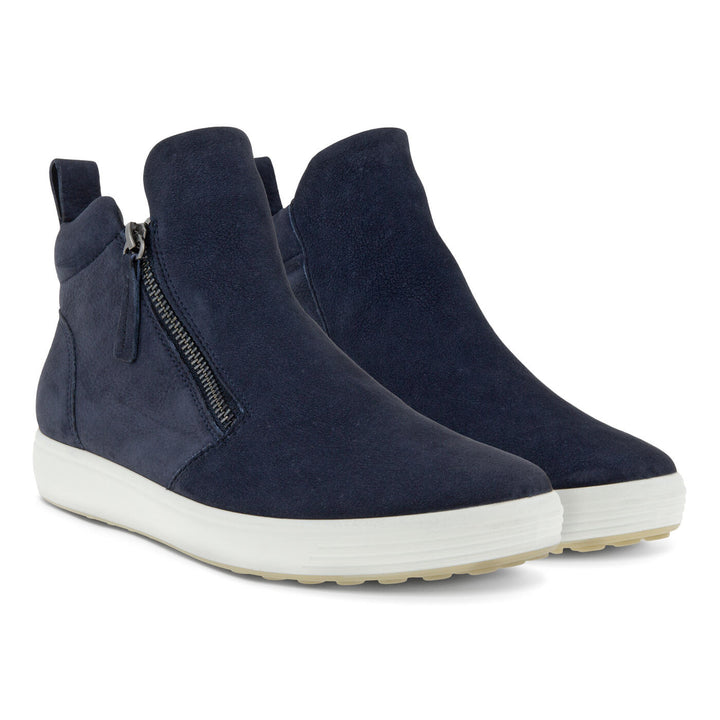 Women's Ecco Soft 7 Zip Boot Night Sky - Orleans Shoe Co.
