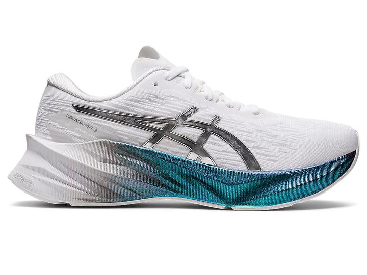 Women's Asics Novablast 3 Platinum White Pure Silver - Orleans Shoe Co.