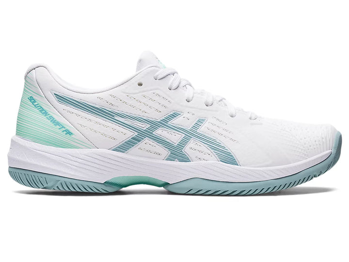 ASICS Women’s Solution Swift FF White Smoke Blue - Orleans Shoe Co.