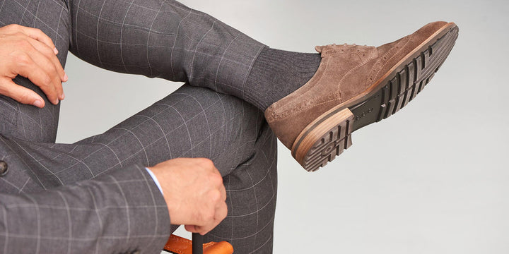 MEN’S VITRUS  WING TIP TIE DARK GREY - Orleans Shoe Co.