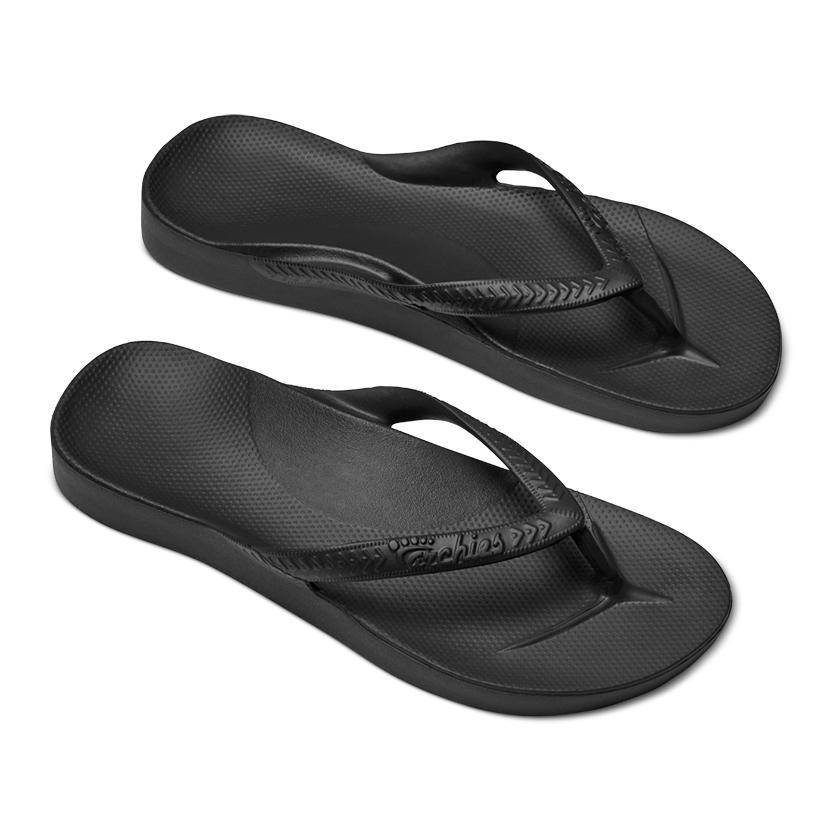 Archie's Support Flip Flops Black – Orleans Shoe Co.