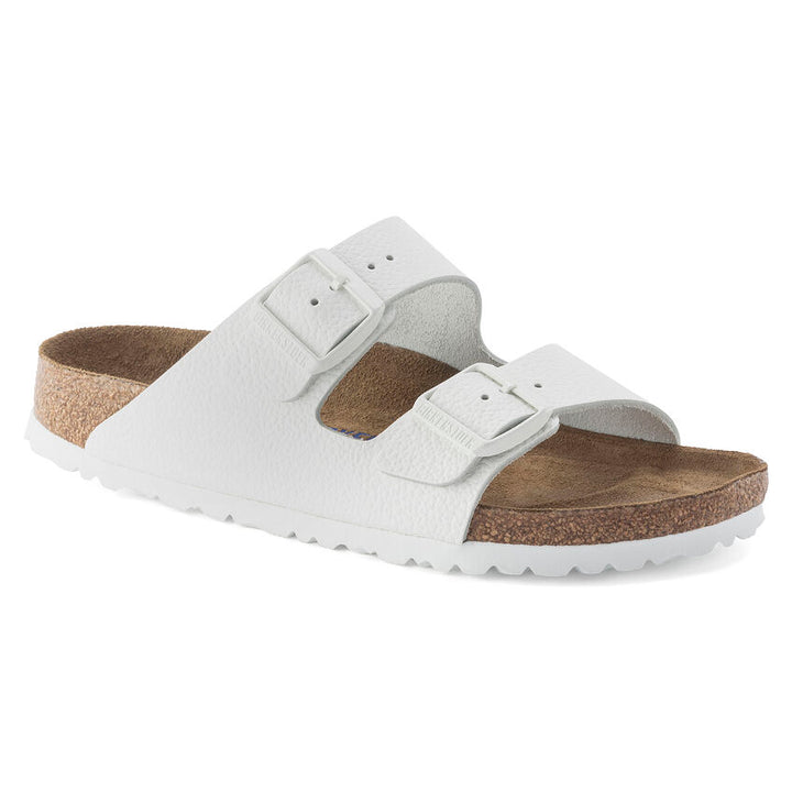Birkenstock Arizona Leather Soft Footbed White - Orleans Shoe Co.