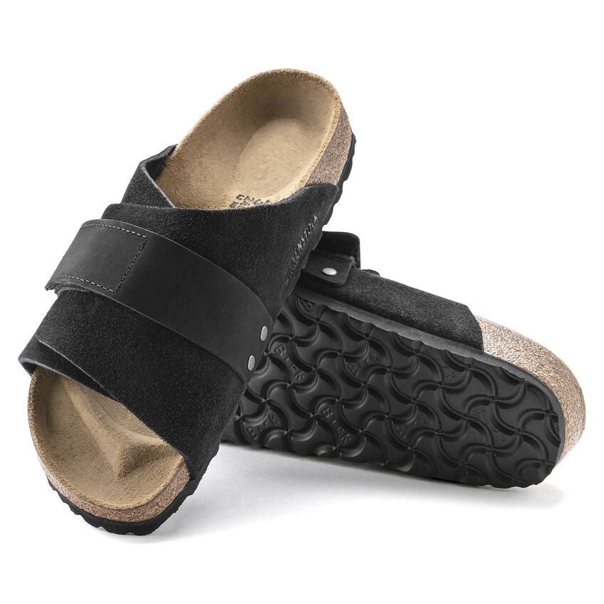 Birkenstock Kyoto Black Nubuck/Suede Leather 1022350/1022566