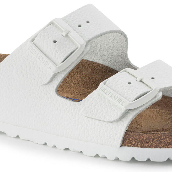 Birkenstock Arizona Leather Soft Footbed White - Orleans Shoe Co.
