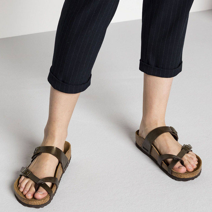 Mayari Golden Brown Birko-Flor Sandal - Orleans Shoe Co.