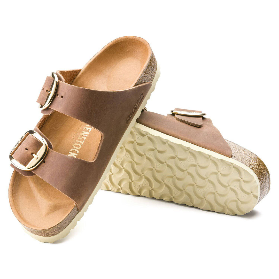 Women's Arizona Big Buckle Cognac Sandal - Orleans Shoe Co.