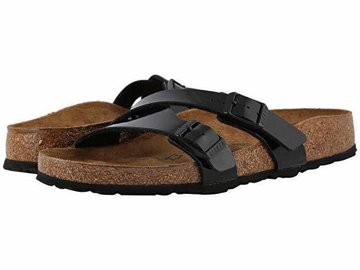 Women's Yao Balance Patent Black Sandal - Orleans Shoe Co.