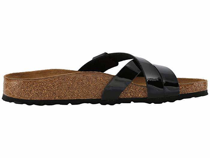 Women's Yao Balance Patent Black Sandal - Orleans Shoe Co.