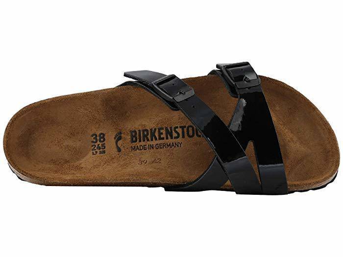 Women's Yao Balance Patent Black Sandal - Orleans Shoe Co.