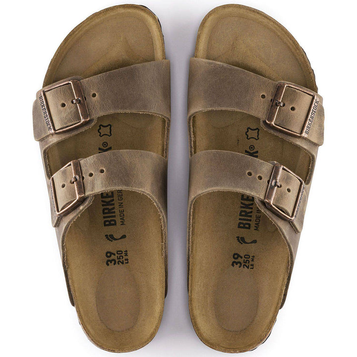 Unisex Arizona Tobacco Leather Soft Footbed Sandal - Orleans Shoe Co.