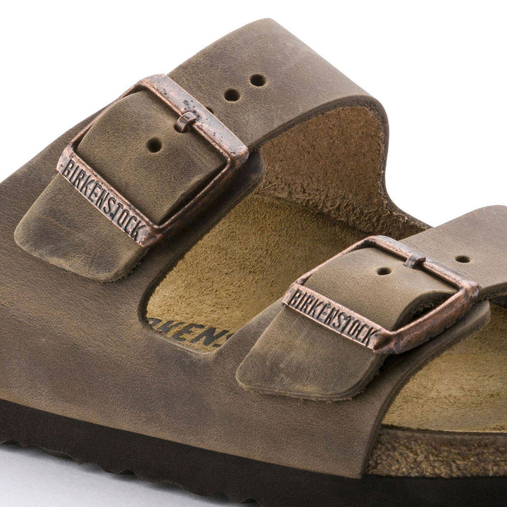 Unisex Arizona Tobacco Leather Soft Footbed Sandal - Orleans Shoe Co.