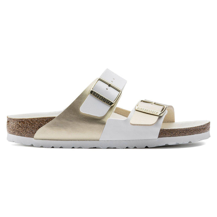 Women's Arizona Split White/Gold - Orleans Shoe Co.