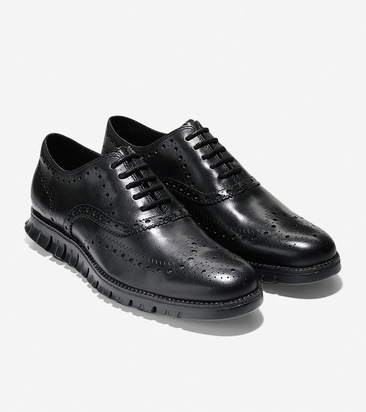 Men's Zerogrand Wingtip Oxford Black - Orleans Shoe Co.